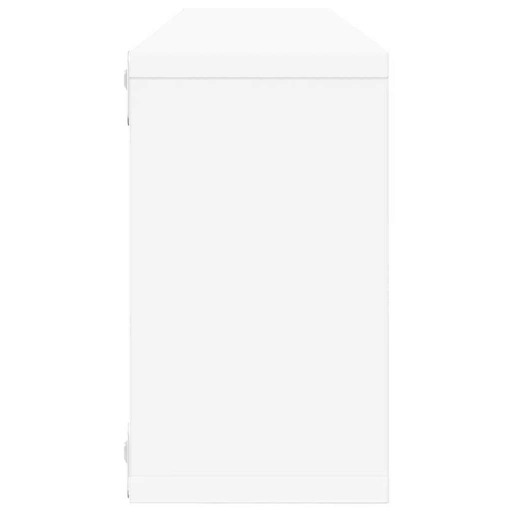 Sieninės lentynos, 4vnt., baltos, 80x15x26,5cm apdirbta mediena