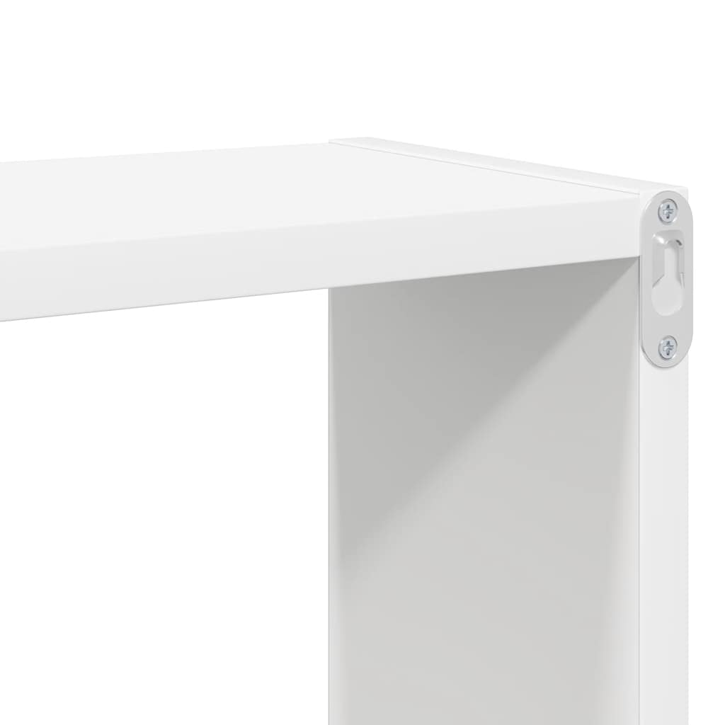 Sieninės lentynos, 4vnt., baltos, 80x15x26,5cm apdirbta mediena