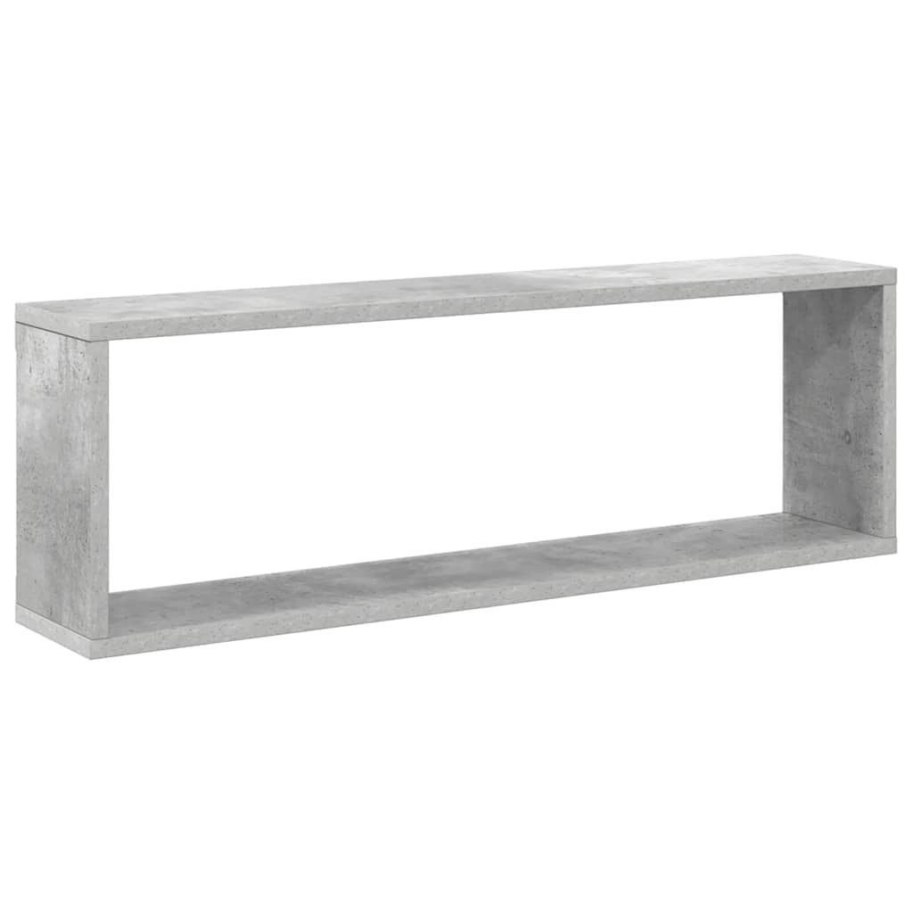 Sieninės lentynos, 2vnt., betono, 80x15x26,5cm, mediena