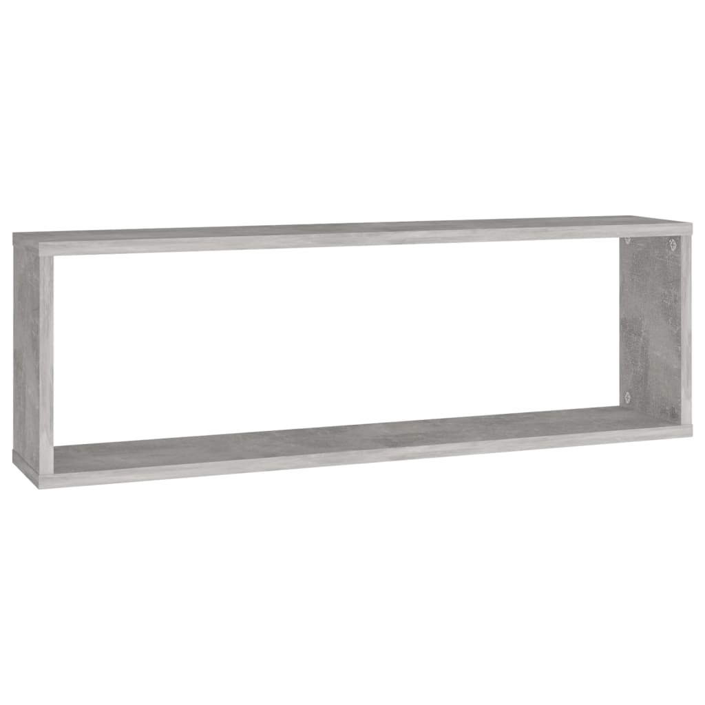 Sieninės lentynos, 2vnt., betono, 80x15x26,5cm, mediena