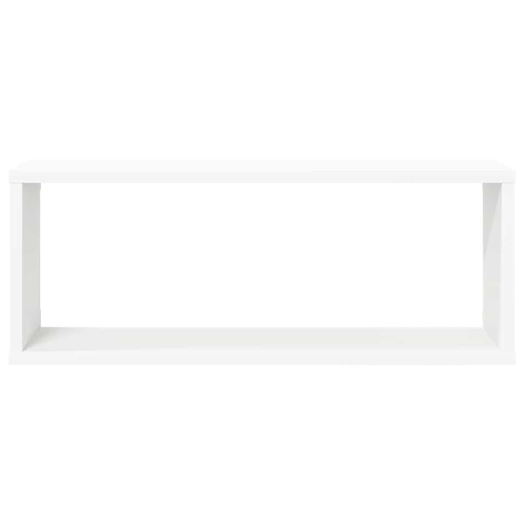 Sieninės lentynos, 4vnt., baltos, 60x15x23cm, apdirbta mediena