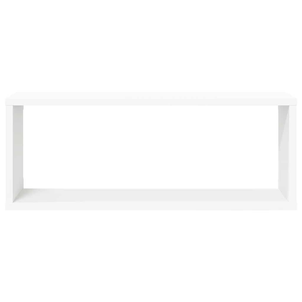Sieninės lentynos, 6vnt., baltos, 60x15x23cm, apdirbta mediena