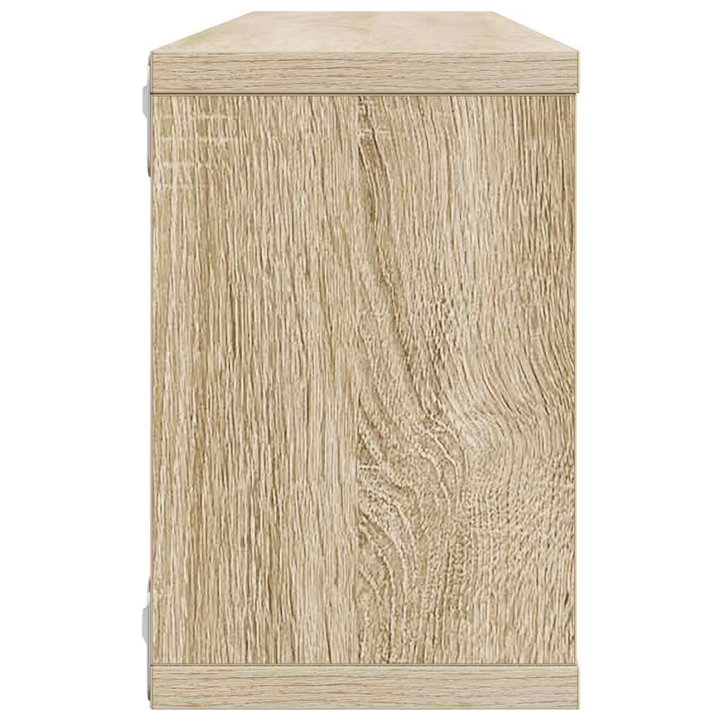 Sieninės lentynos, 6vnt., ąžuolo, 60x15x23cm, apdirbta mediena