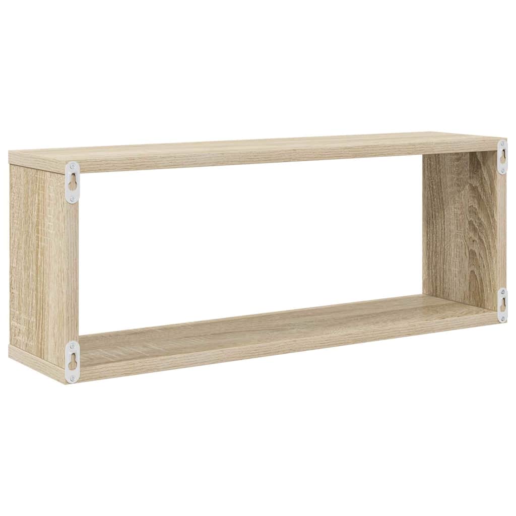 Sieninės lentynos, 6vnt., ąžuolo, 60x15x23cm, apdirbta mediena