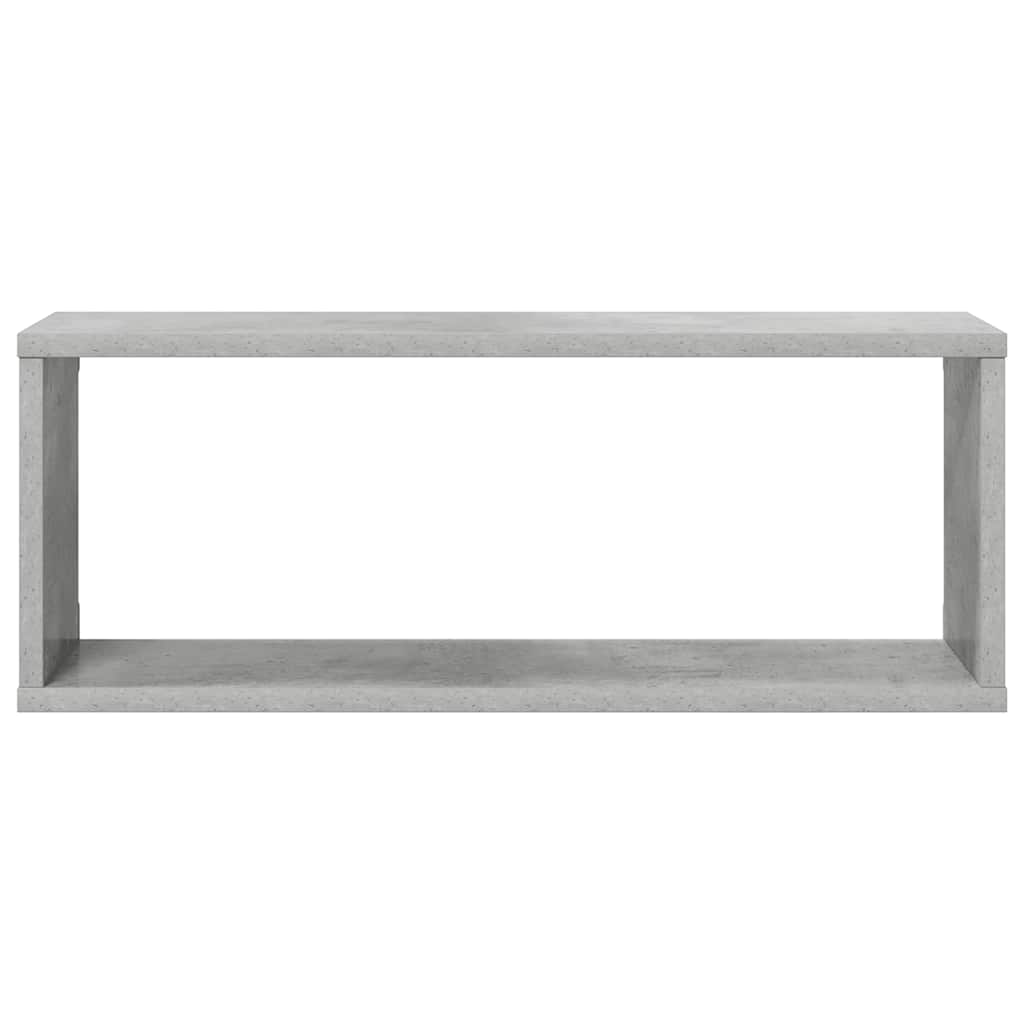 Sieninės lentynos, 4vnt., betono, 60x15x23cm, apdirbta mediena