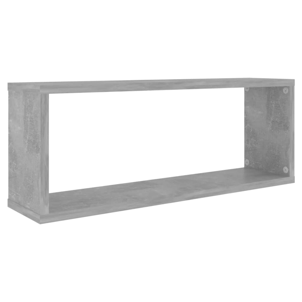 Sieninės lentynos, 6vnt., betono, 60x15x23cm, apdirbta mediena