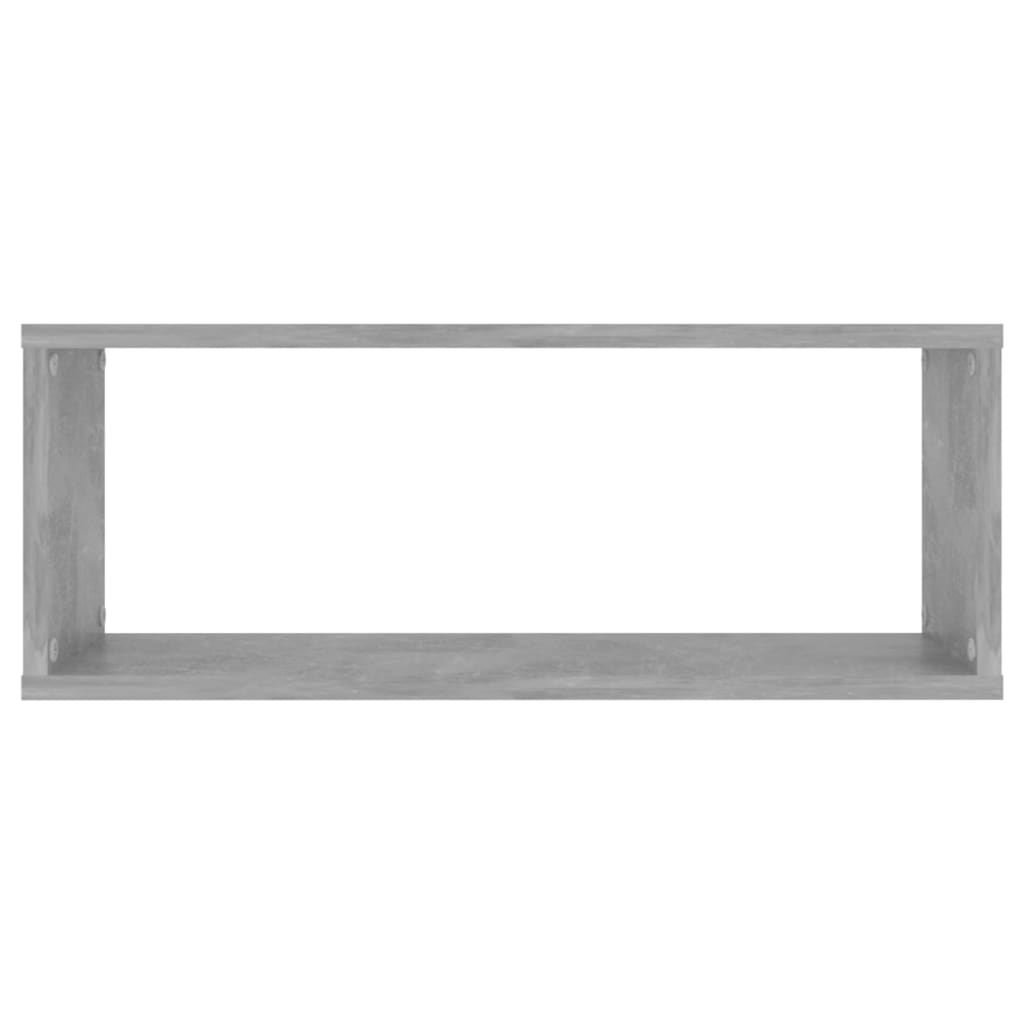 Sieninės lentynos, 6vnt., betono, 60x15x23cm, apdirbta mediena