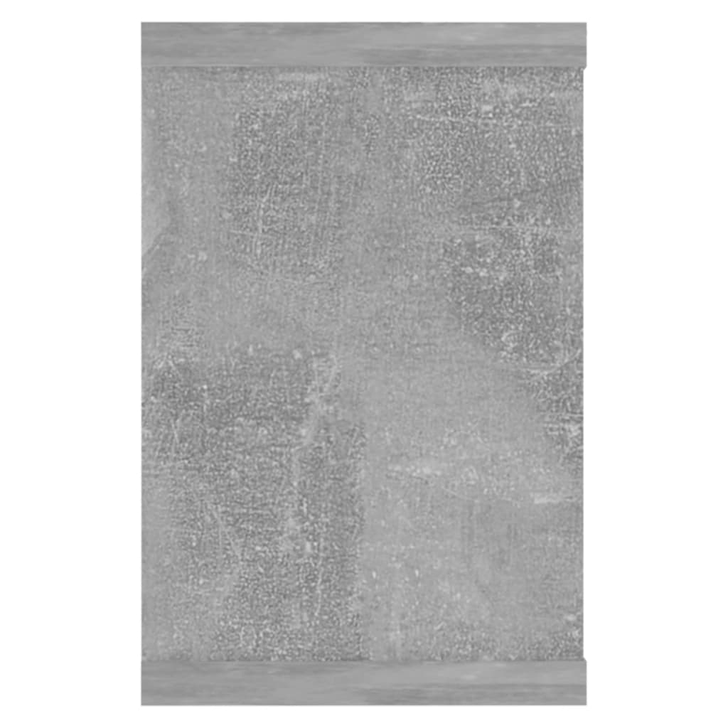 Sieninės lentynos, 6vnt., betono, 60x15x23cm, apdirbta mediena