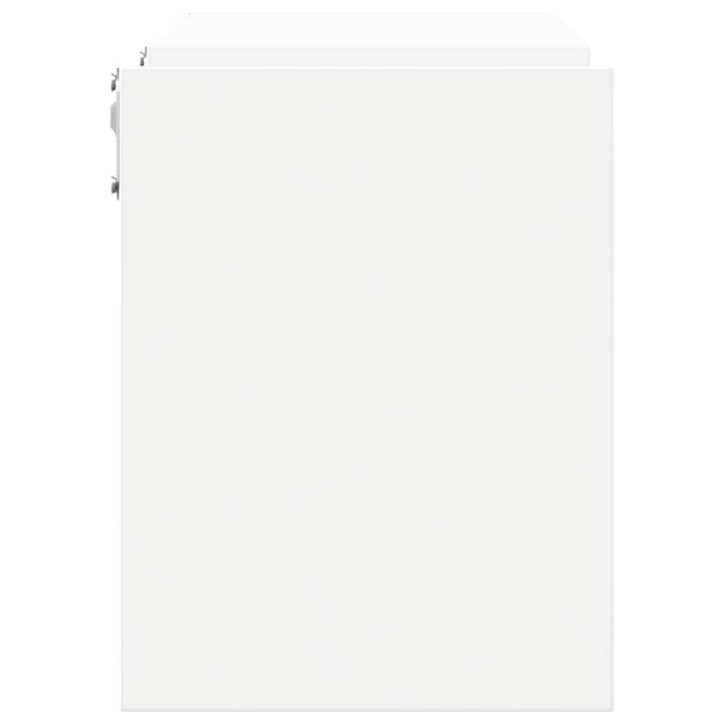 Sieninės lentynos, 2vnt., baltos, 100x15x20cm, apdirbta mediena