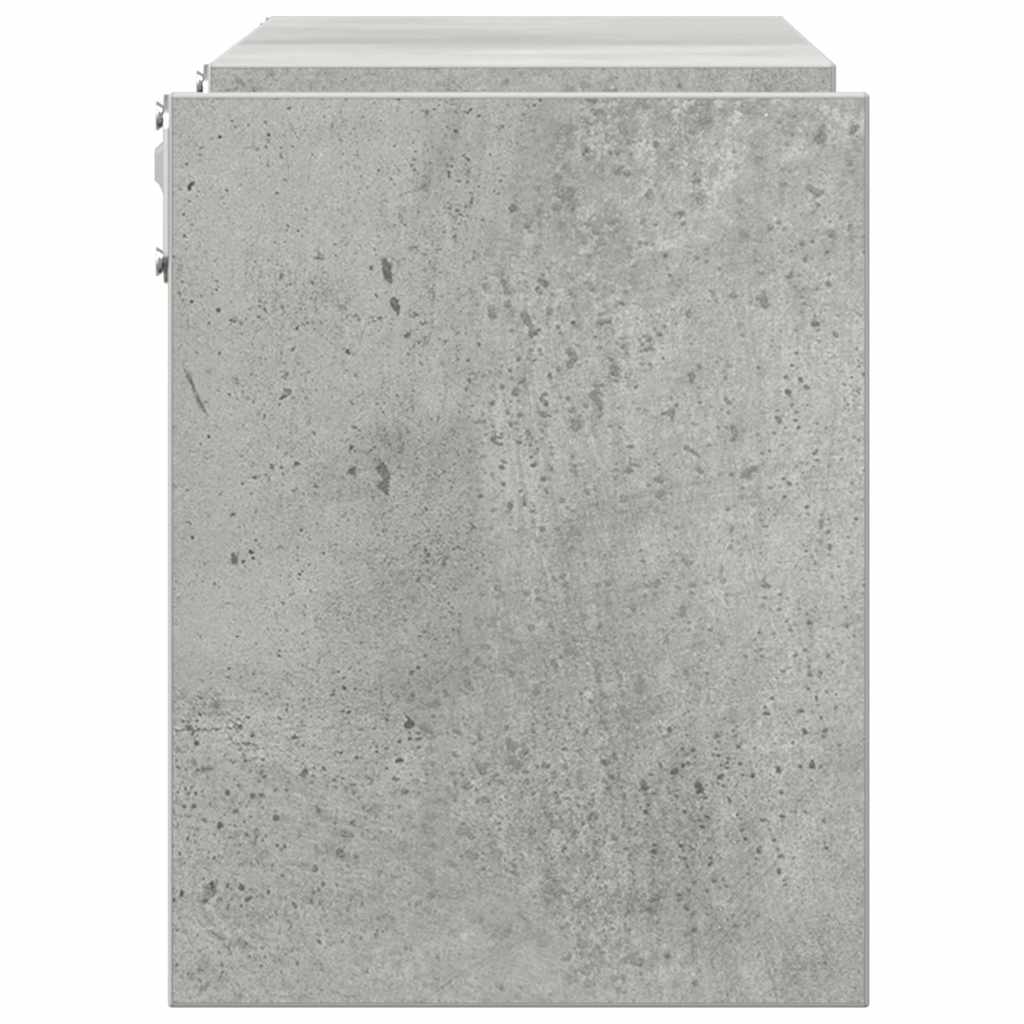 Sieninės lentynos, 2vnt., betono, 100x15x20cm, apdirbta mediena