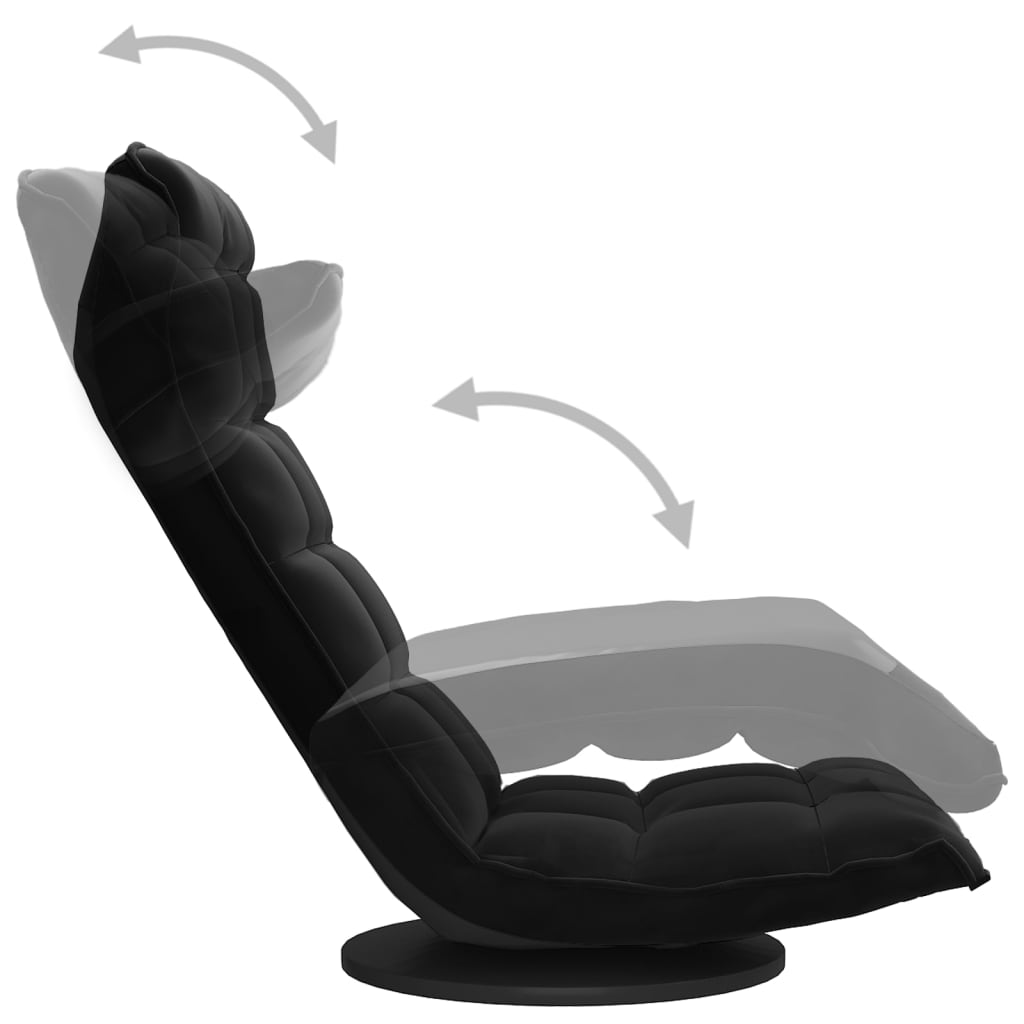 Ant grindų pastatoma pasukama kėdė, juodos spalvos, aksomas