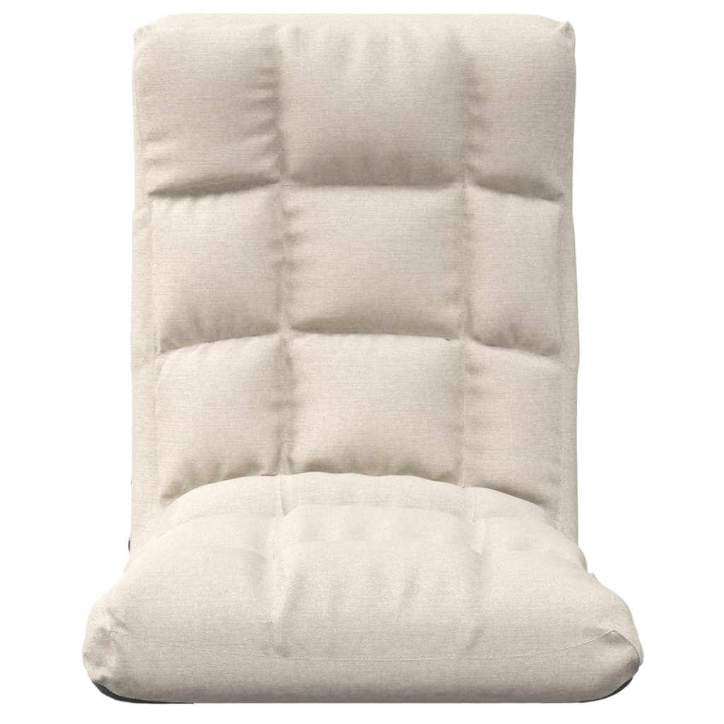 Sulankstomas čiužinukas-kėdė, kreminės spalvos, audinys