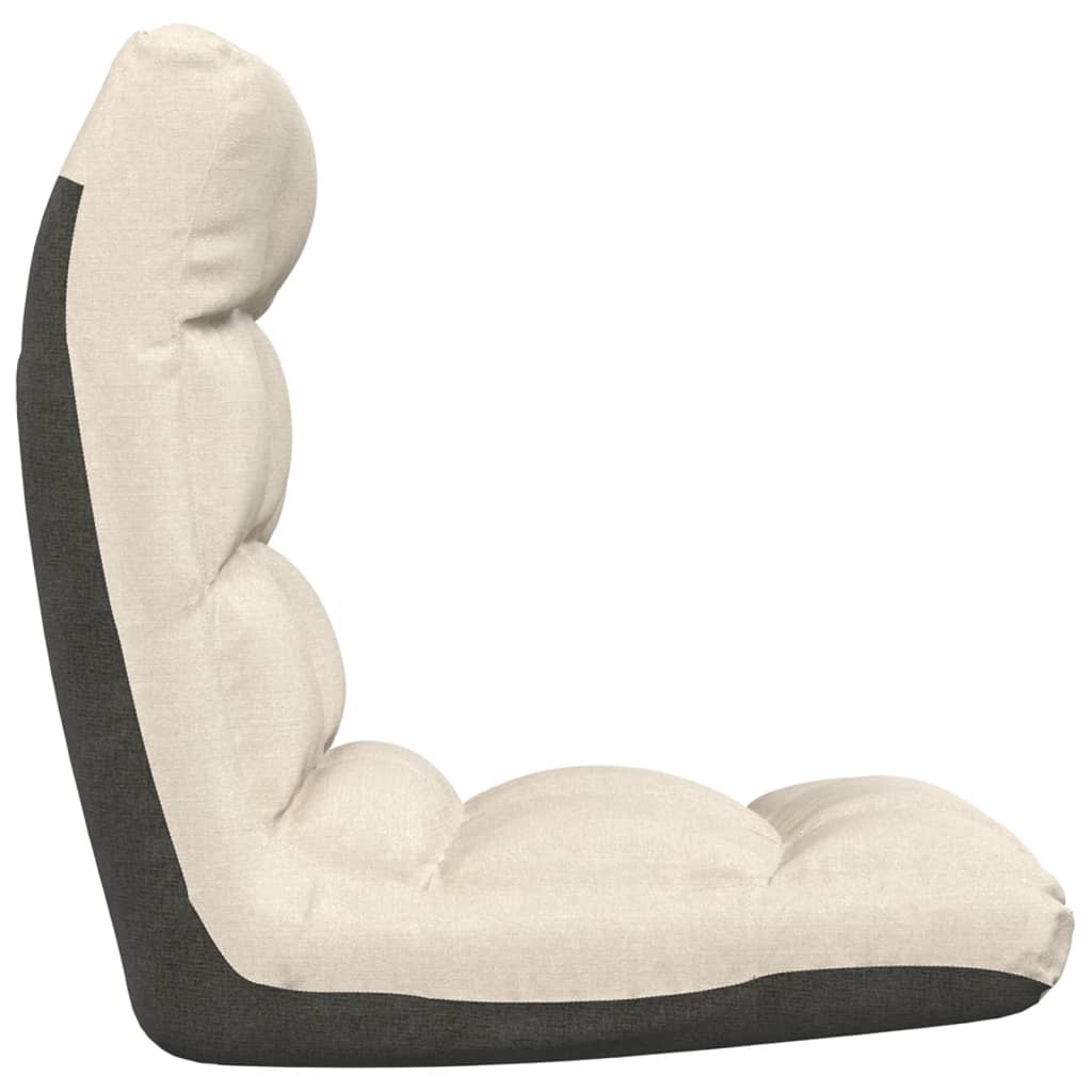 Sulankstomas čiužinukas-kėdė, kreminės spalvos, audinys