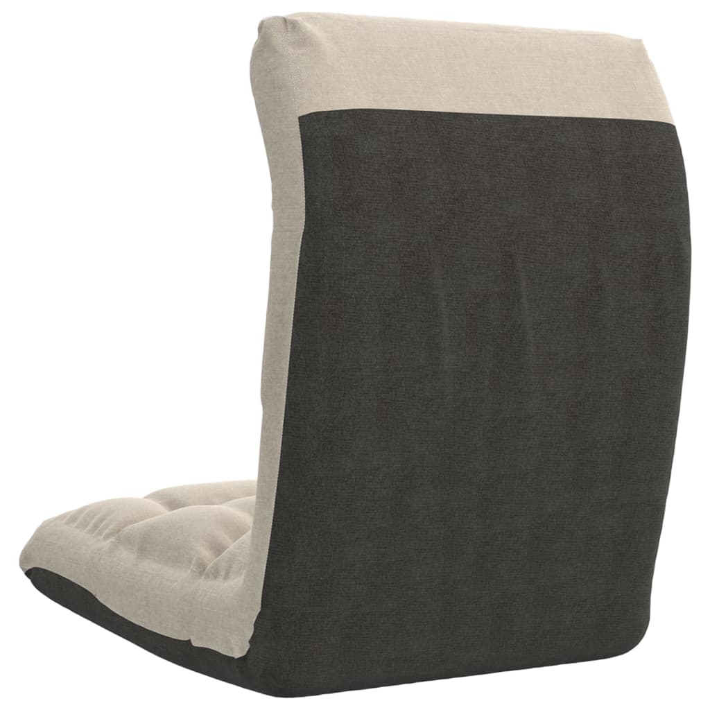 Sulankstomas čiužinukas-kėdė, kreminės spalvos, audinys