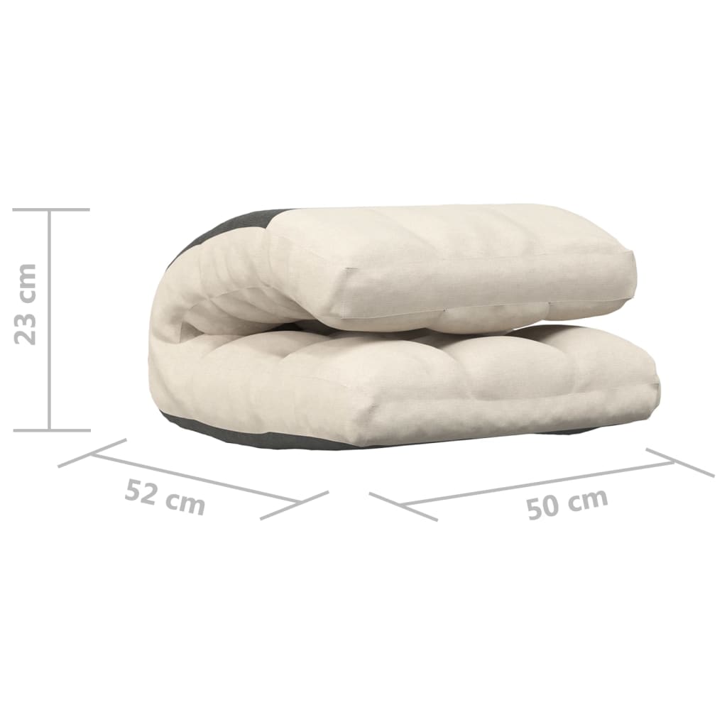 Sulankstomas čiužinukas-kėdė, kreminės spalvos, audinys