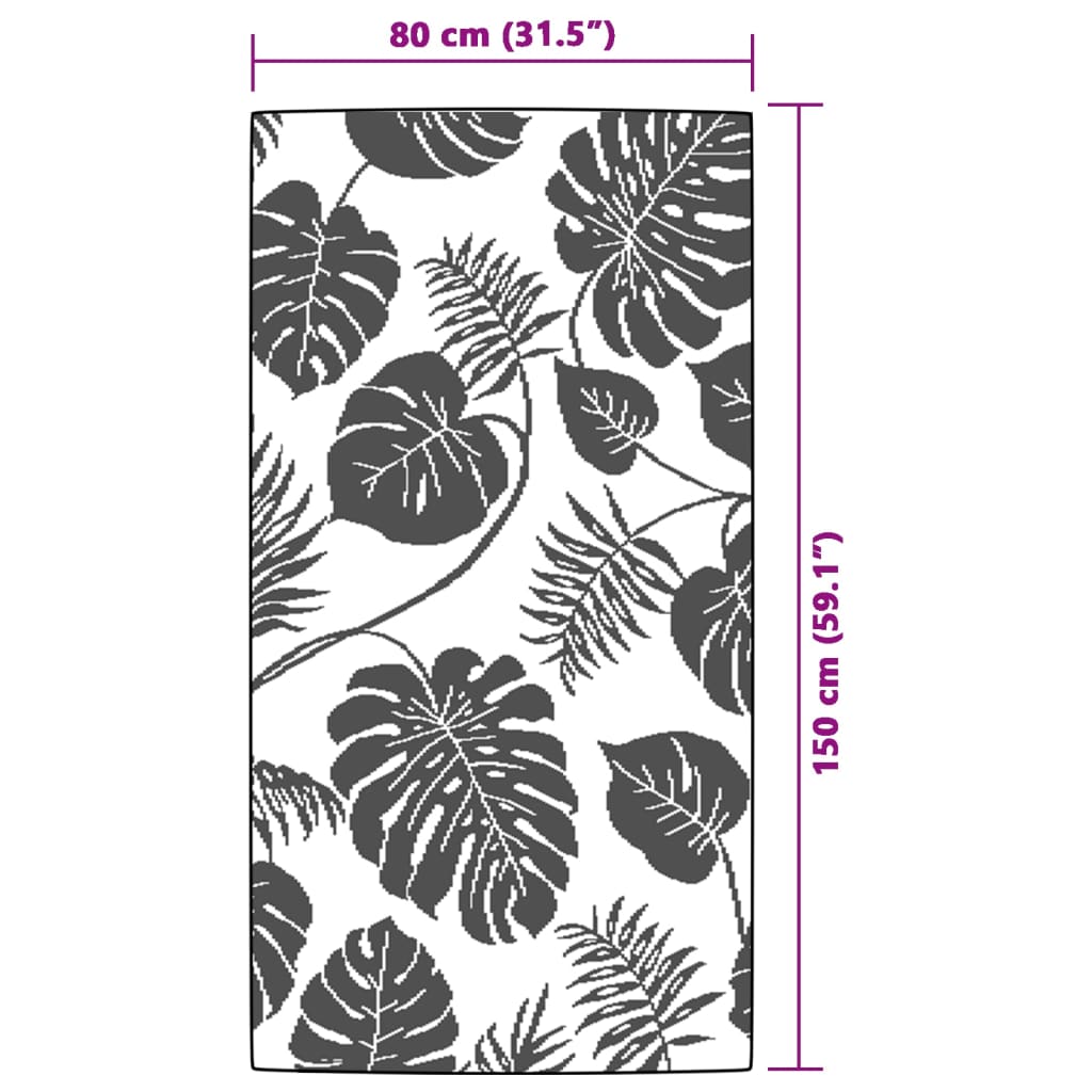 Lauko kilimas, ARAKIL žalios spalvos, 80x150cm, PP