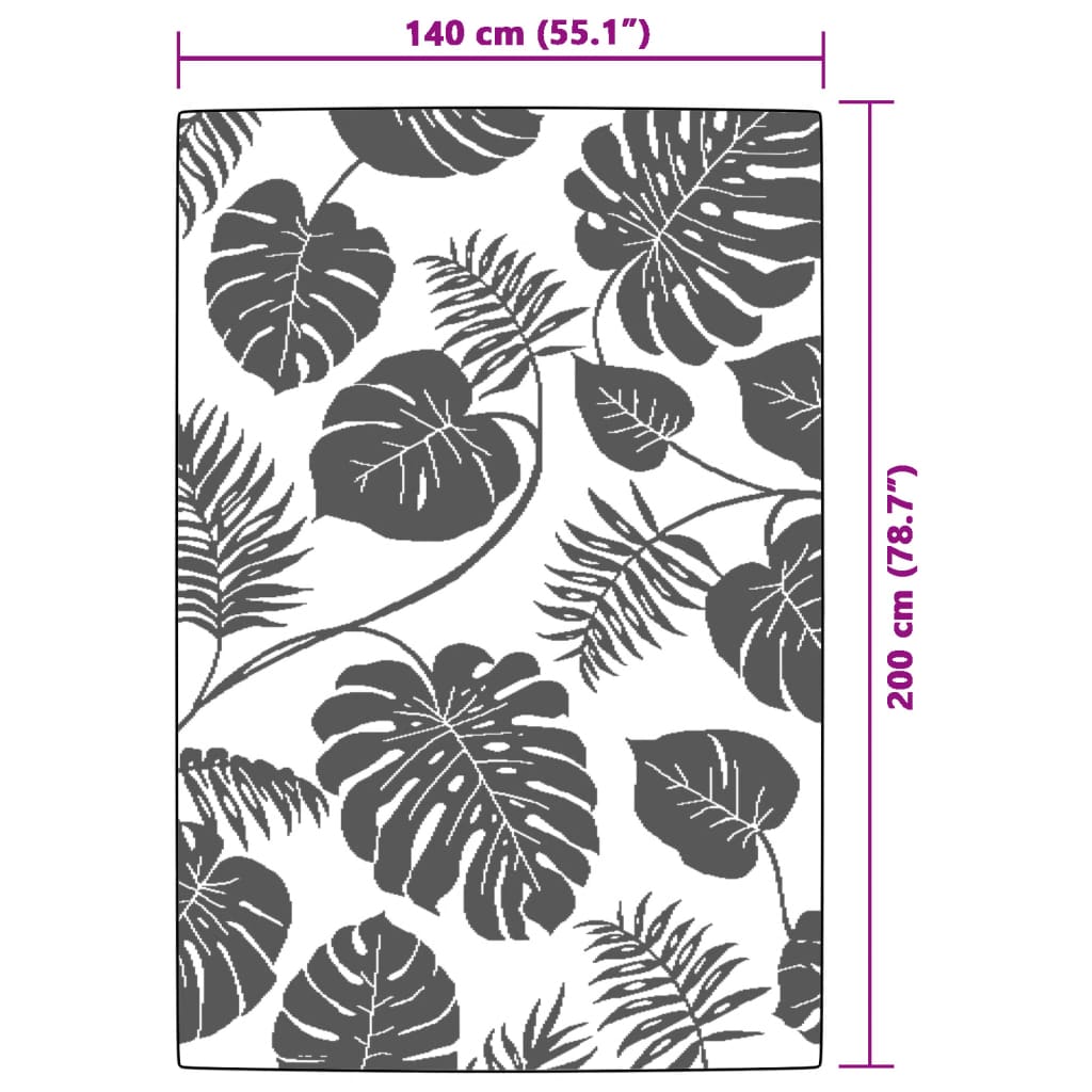 Lauko kilimas, ARAKIL žalios spalvos, 140x200cm, PP