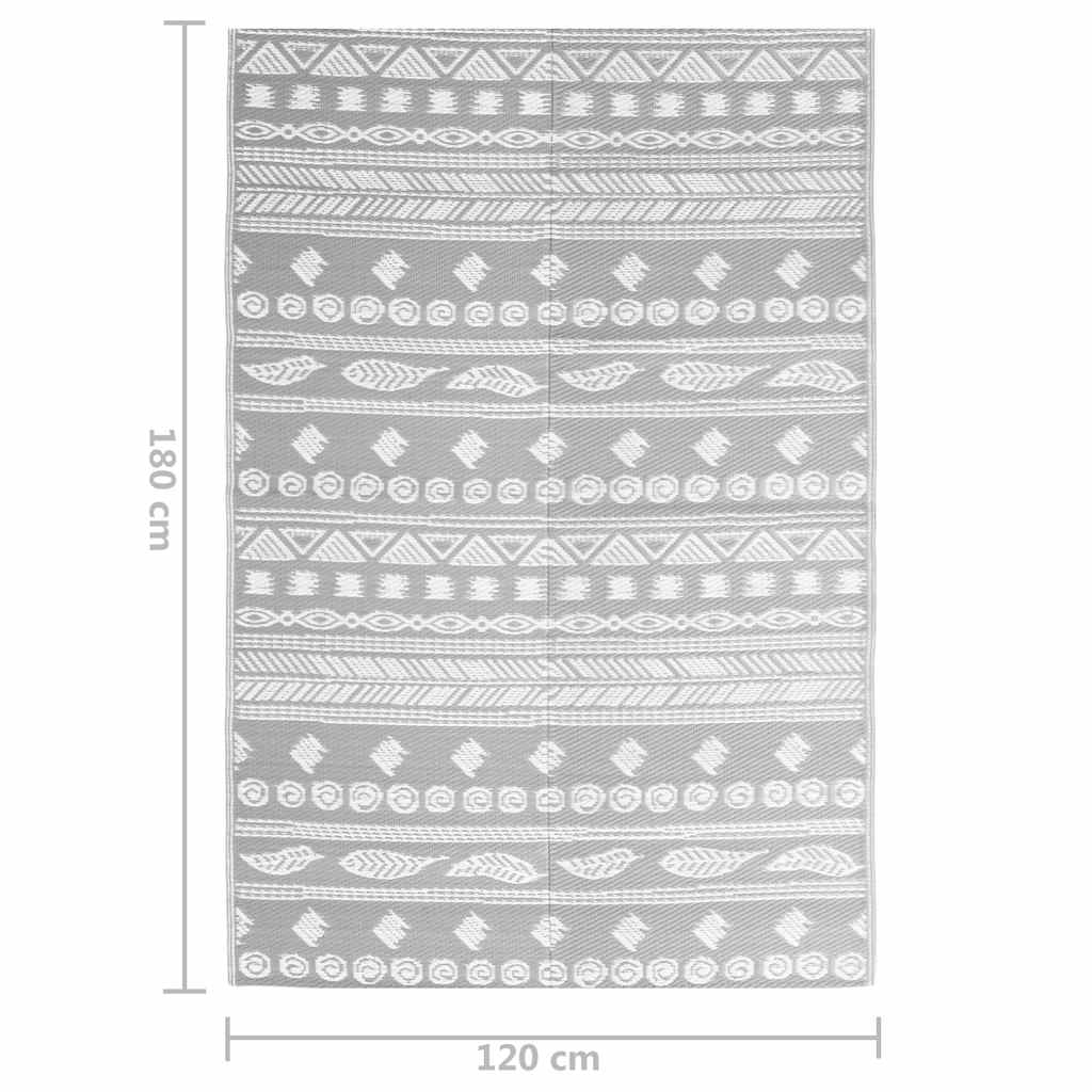 Lauko kilimas, ARAKIL pilkos spalvos, 120x180cm, PP
