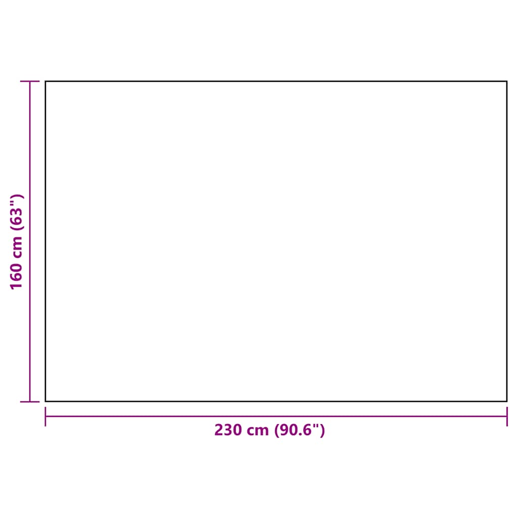 Lauko kilimas, ARAKIL juodos spalvos, 160x230cm, PP