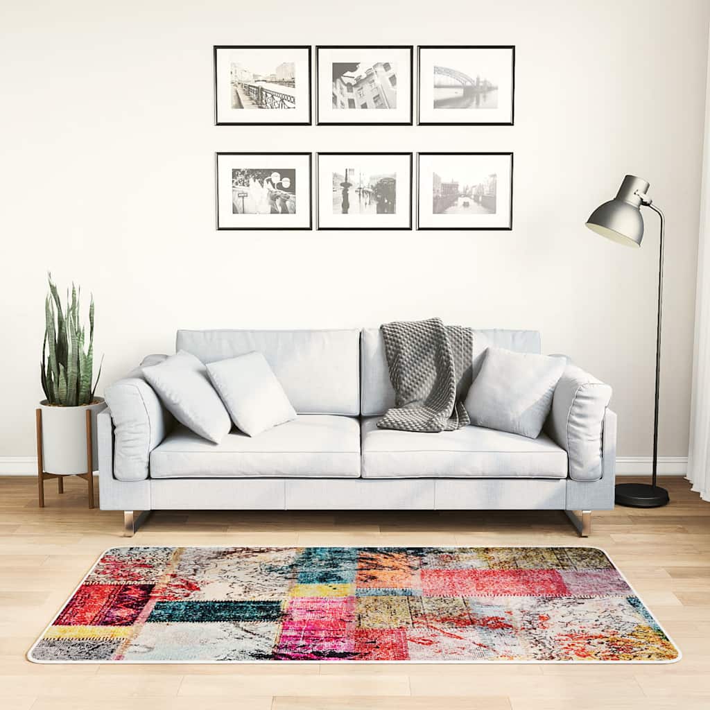 Kilimas, spalvotas, 80x150cm, skiautinio dizaino, neslystantis