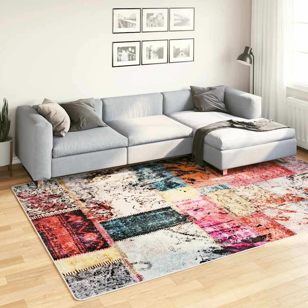 Kilimas, spalvotas, 190x300cm, skiautinio dizaino, neslystantis