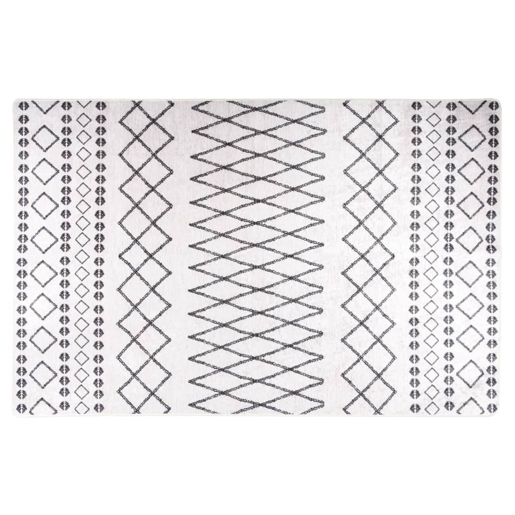 Kilimas, juodos ir baltos spalvos, 160x230cm, neslystantis