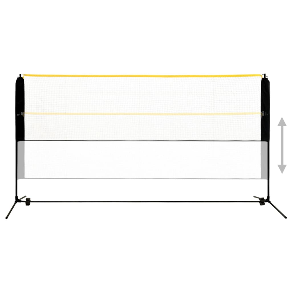 Reguliuojamas badmintono tinklas, 300x103x94–158cm, metalas