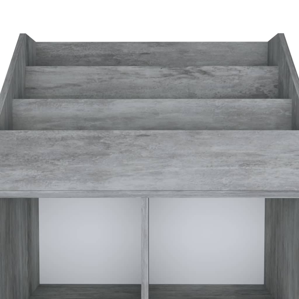 Vaikiška lentyna žurnalams, betono pilka, 71x30x114cm, mediena