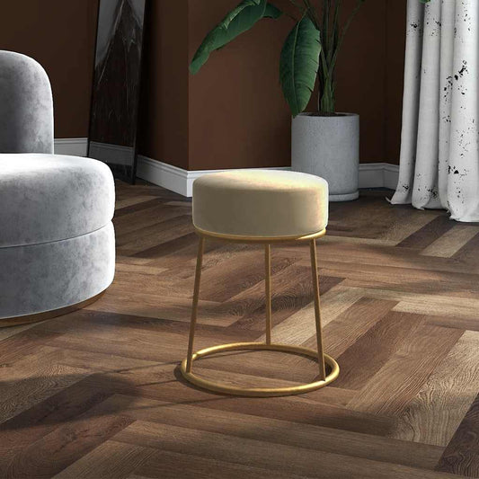 Pufas, tamsiai pilkos spalvos, aksomas, apskritas