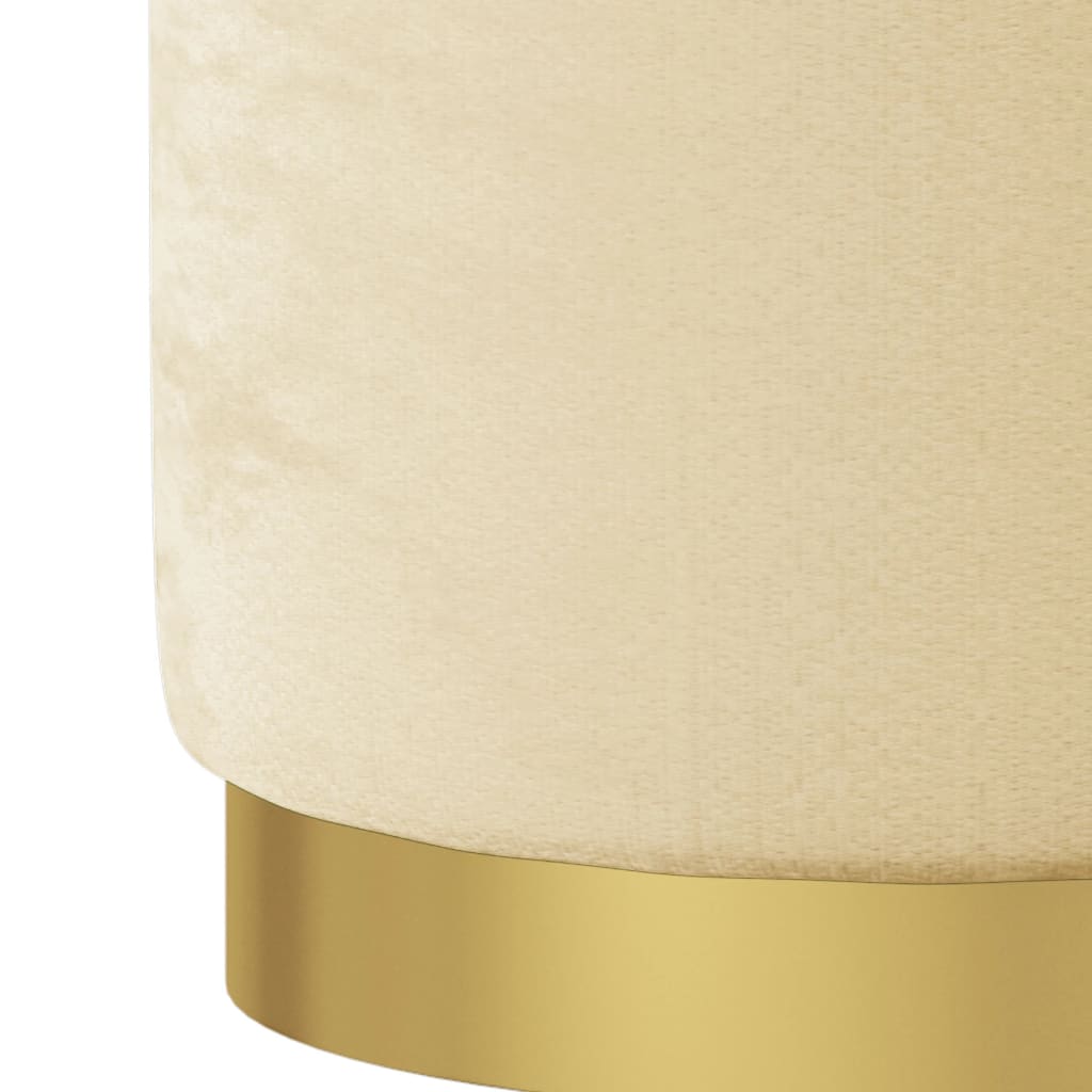 Pufas-daiktadėžė, abrikosų spalvos, aksomas, apskritas 31 x 37 cm