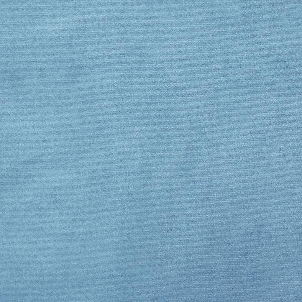 Pufas-daiktadėžė, šviesiai mėlynos spalvos, aksomas, apskritas