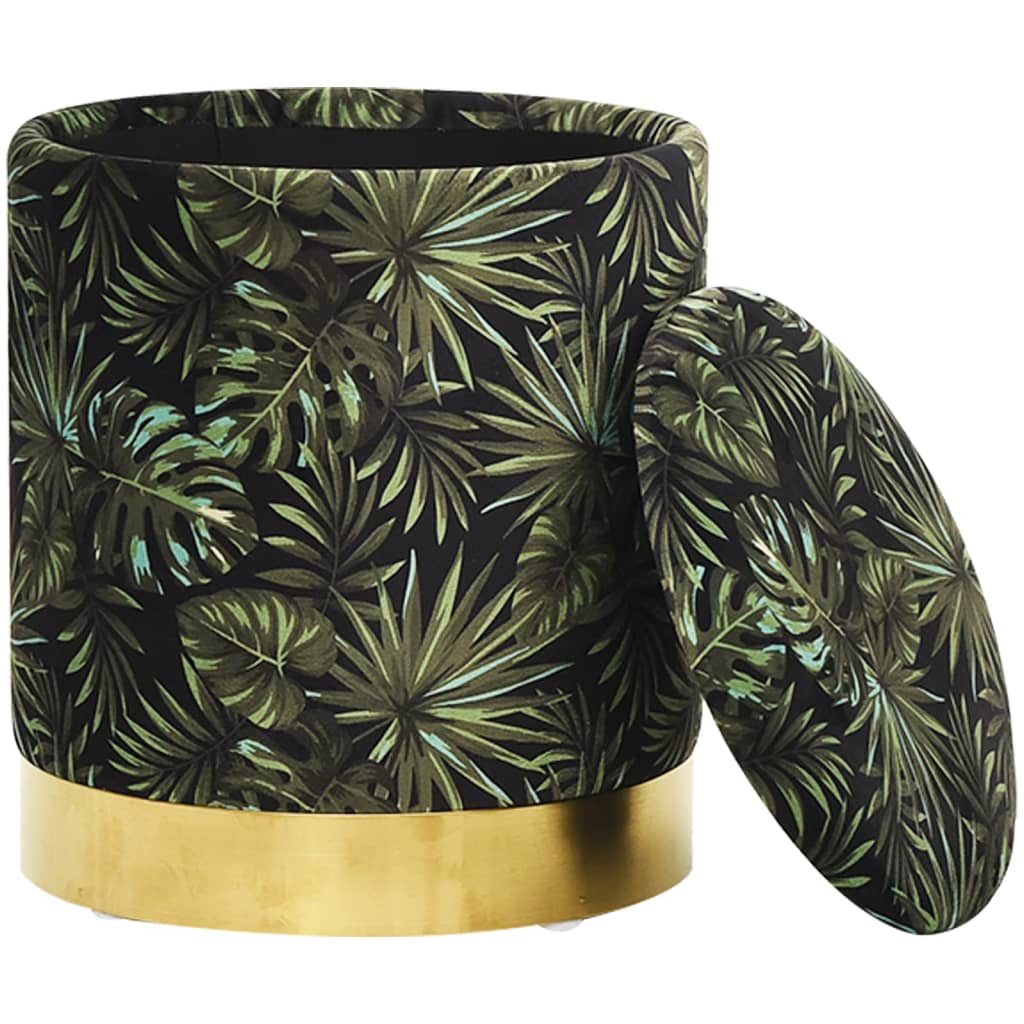 Pufas-daiktadėžė, įvairių spalvų, audinys, apskritas 31 x 37 cm