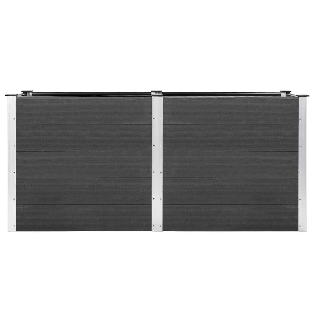 Aukštas sodo lovelis, pilkos spalvos, 200x50x91cm, WPC
