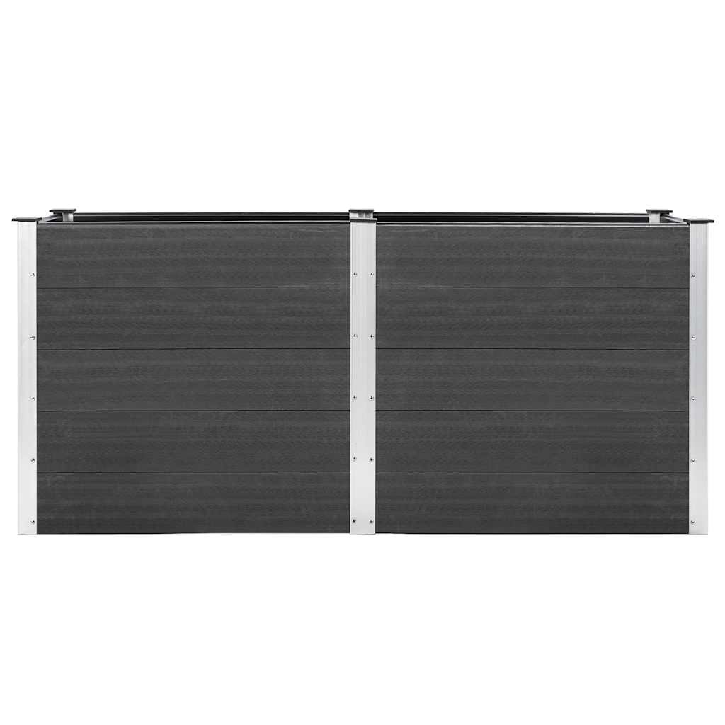 Aukštas sodo lovelis, pilkos spalvos, 200x50x91cm, WPC