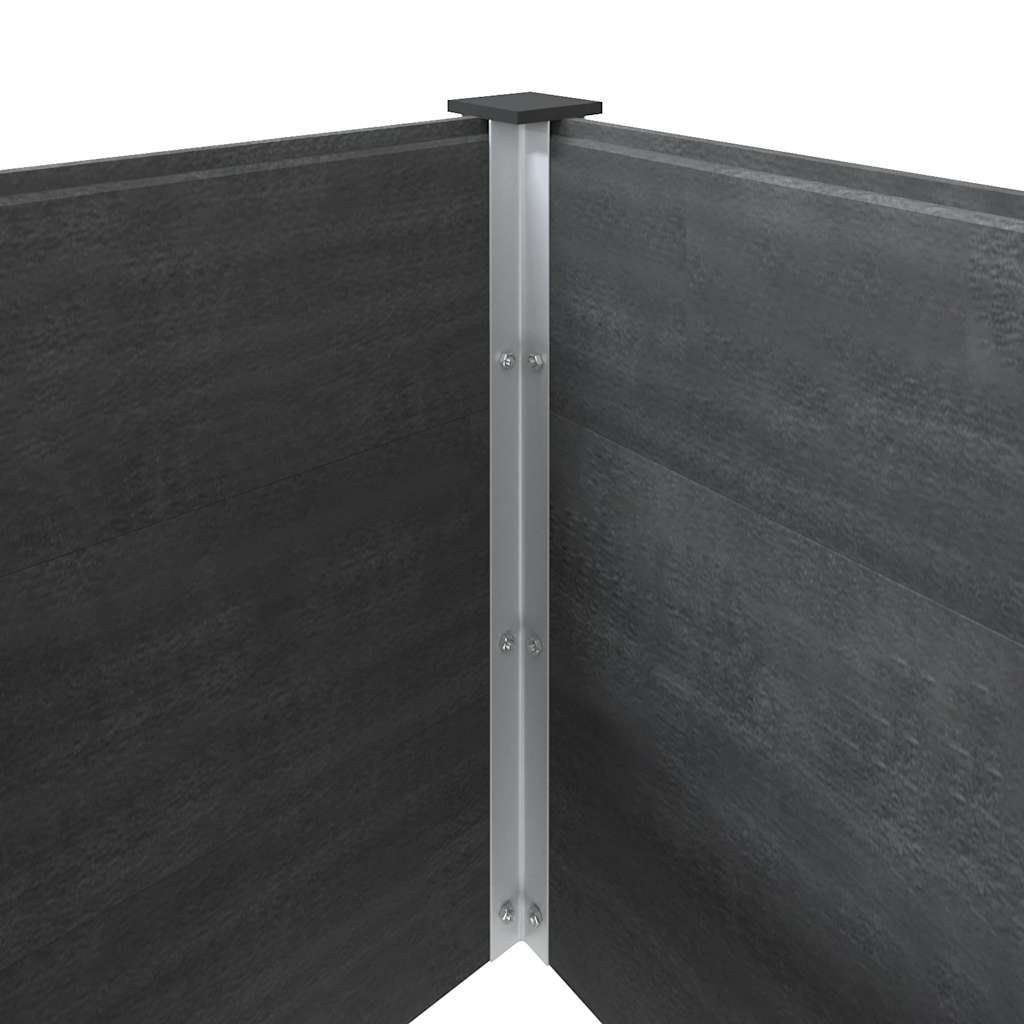 Aukštas sodo lovelis, pilkos spalvos, 200x50x91cm, WPC