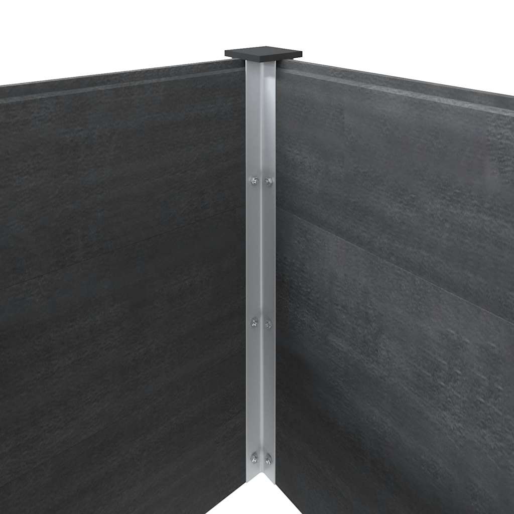 Aukštas sodo lovelis, pilkos spalvos, 200x100x54cm, WPC