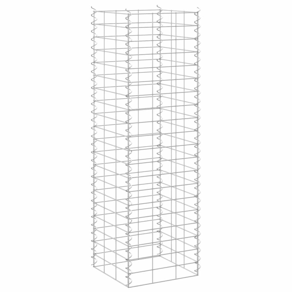 Aukšti gabionų loveliai, 3vnt., 30x30x100cm, geležis