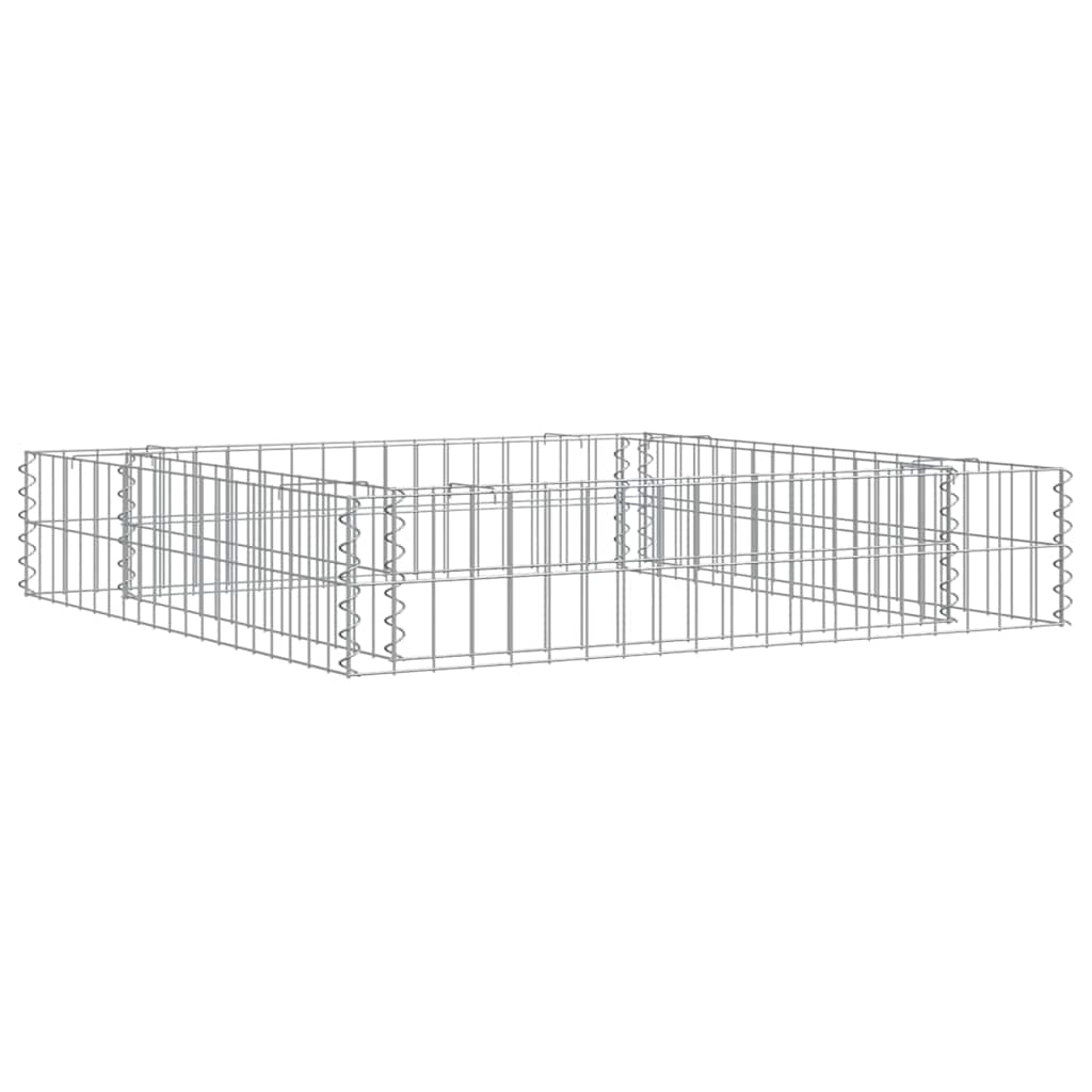 Aukštas gabiono lovelis, 100x100x20cm, galvanizuotas plienas