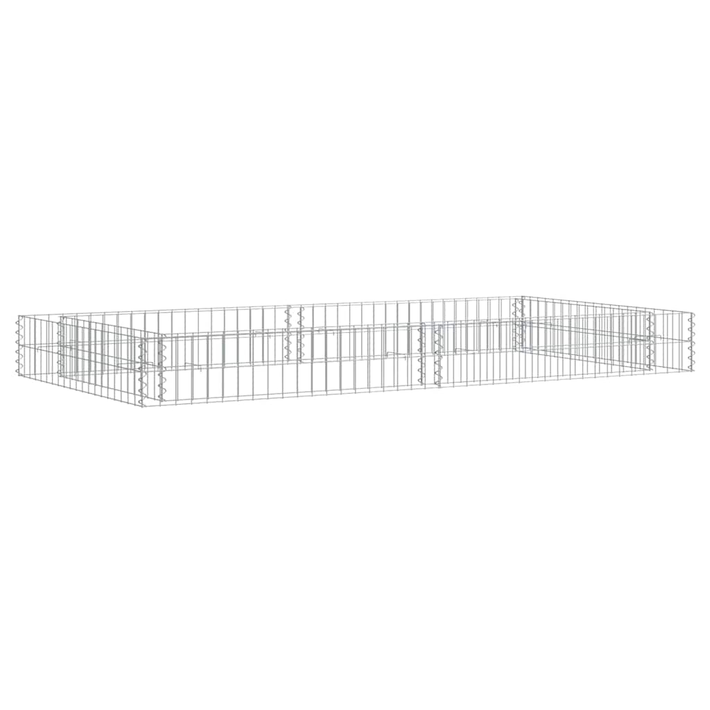 Aukštas gabiono lovelis, 200x100x20cm, galvanizuotas plienas