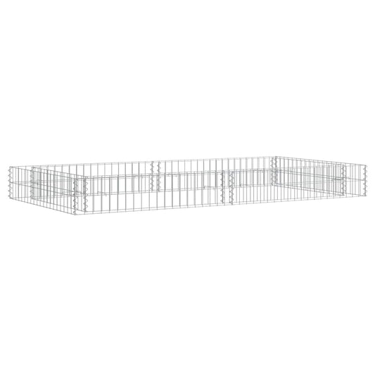 Aukštas gabiono lovelis, 200x100x20cm, galvanizuotas plienas