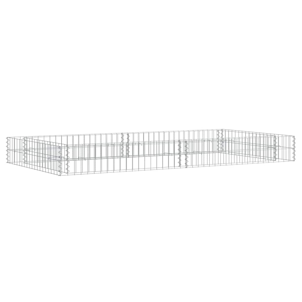 Aukštas gabiono lovelis, 200x100x20cm, galvanizuotas plienas