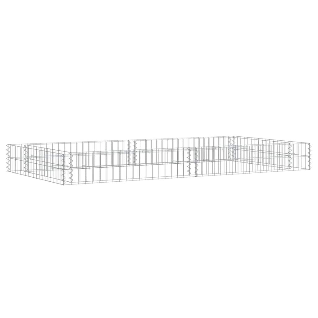 Aukštas gabiono lovelis, 200x100x20cm, galvanizuotas plienas