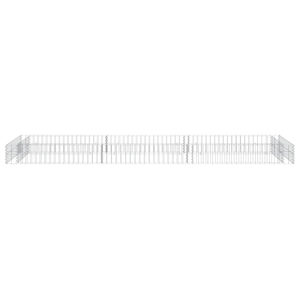 Aukštas gabiono lovelis, 300x100x20cm, galvanizuotas plienas