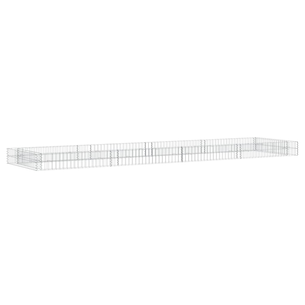 Aukštas gabiono lovelis, 400x100x20cm, galvanizuotas plienas