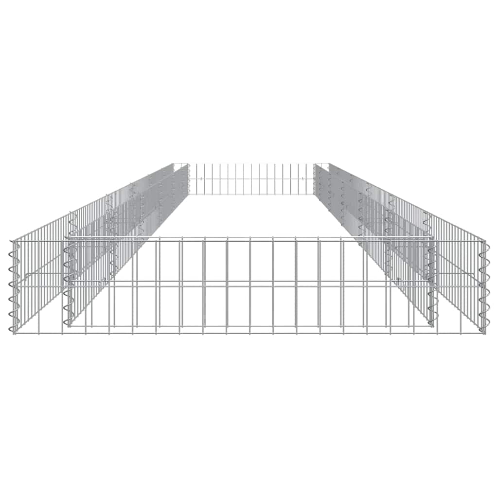 Aukštas gabiono lovelis, 600x100x20cm, galvanizuotas plienas