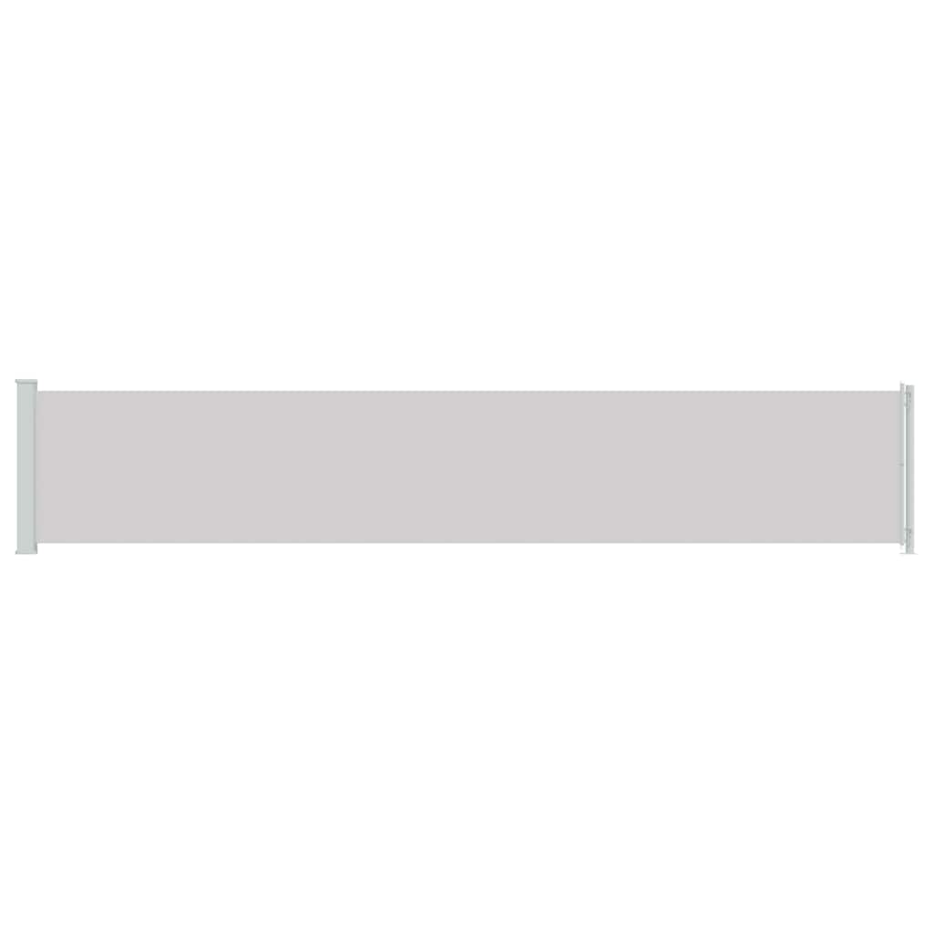 Ištraukiama šoninė kiemo pertvara, pilkos spalvos, 117x600cm