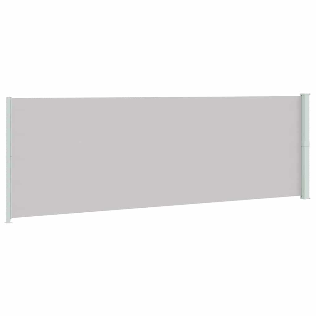 Ištraukiama šoninė kiemo pertvara, pilkos spalvos, 200x600cm