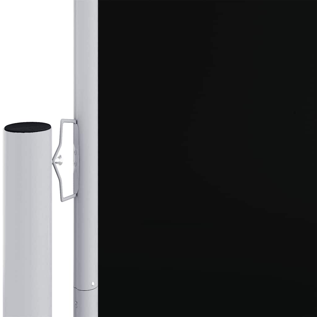 Ištraukiama šoninė pertvara, juodos spalvos, 180x600cm