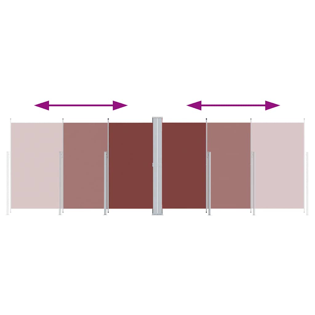 Ištraukiama šoninė pertvara, rudos spalvos, 200x600cm