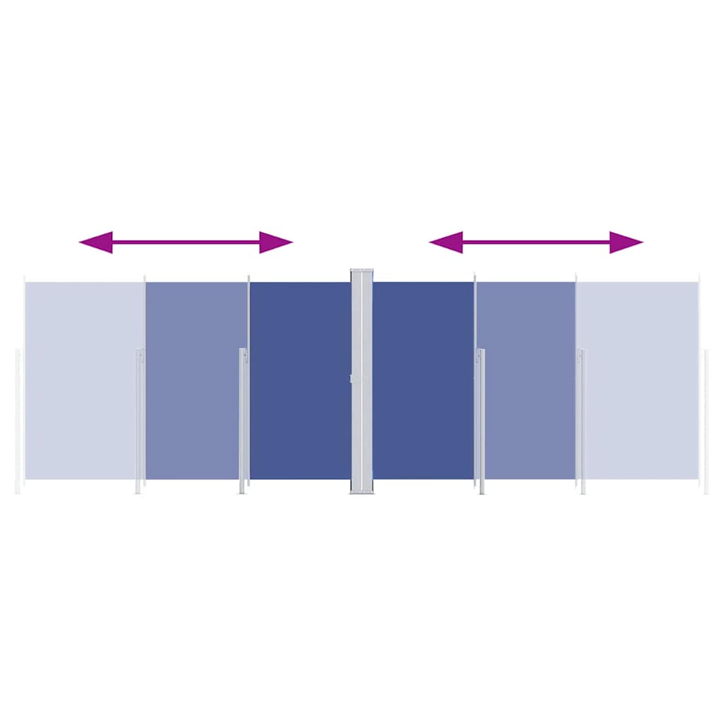 Ištraukiama šoninė pertvara, mėlynos spalvos, 220x600cm